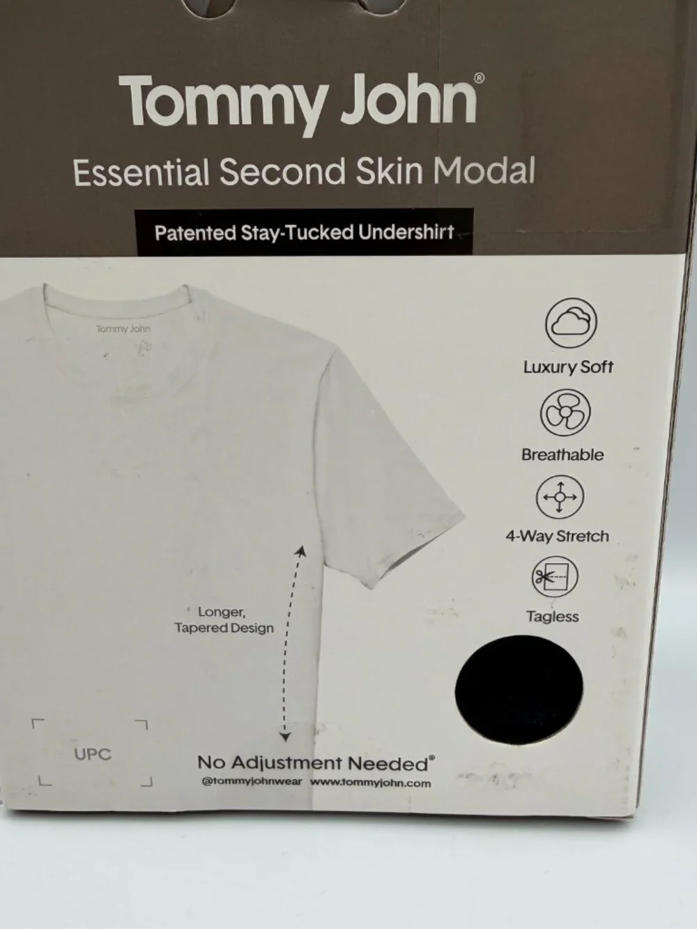 Tommy John Essential Second Skin Modal Crew Neck Undershirt 3-Pack Black M NWT